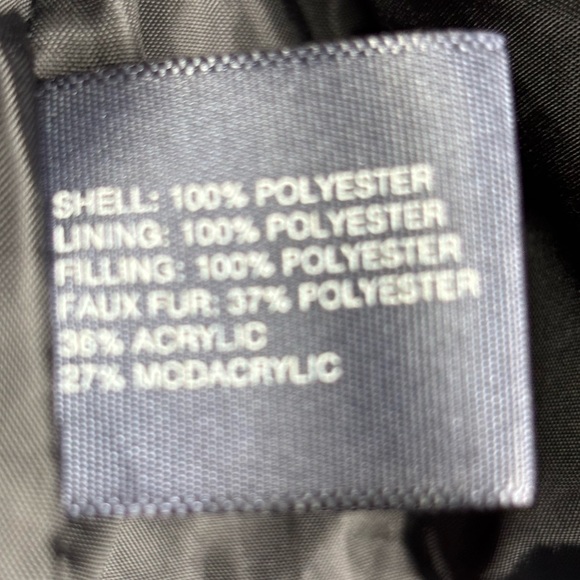 St. John's Bay Black Puffer Jacket with Faux Fur Hood XL - Picture 11 of 16